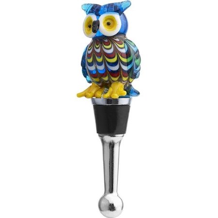 LS ARTS INC LS Arts BS-394 Bottle Stopper - Venetian Owl BS-394